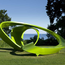 contemporary outdoor sculpture polished mirror polished stainless steel sculpture