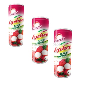 factory price fruit juice  lychee juice drink  250ml aluminum can