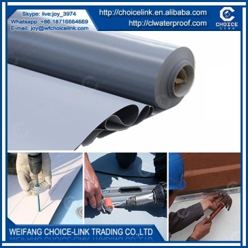 roof material non woven backing TPO waterproof membrane