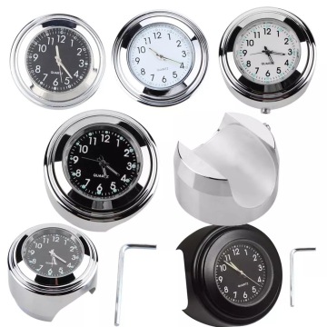 7/8" Motorcycle Handlebar Accessory: Waterproof Clock, Thermometer, and Watch
