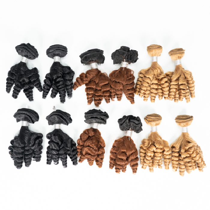Indian Fumi Curly Bundles 3 Bundles 95g/Piece  Spiral Curl Remy Double Weft Natural Color Human Hair Bundles