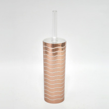 wave design plastic gold unique toilet brush holders