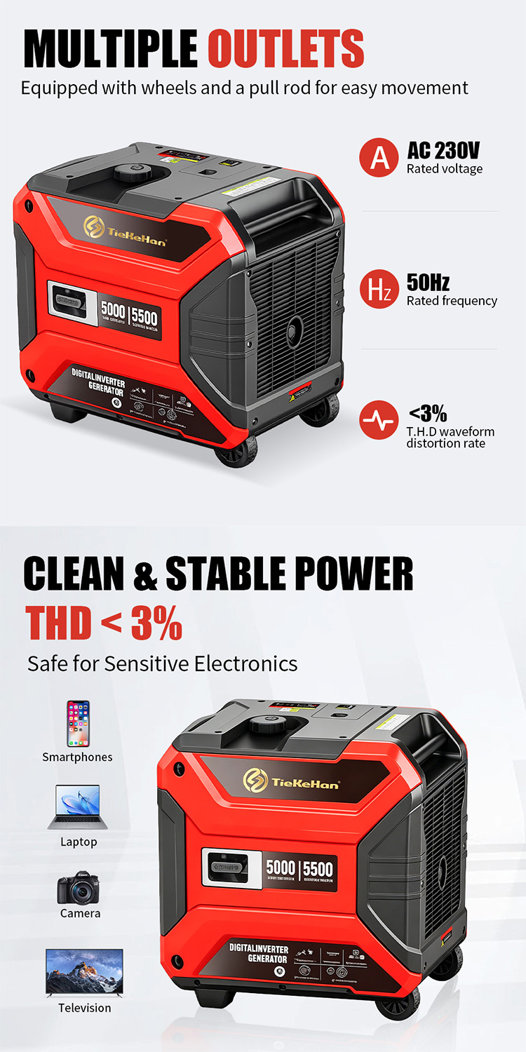 Generador de gasolina inversor TKH6500Eis(2) TKH6500Eis Inverter Gasoline Generator(2)