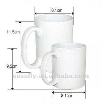 11oz white blank sublimation transfer coated mug