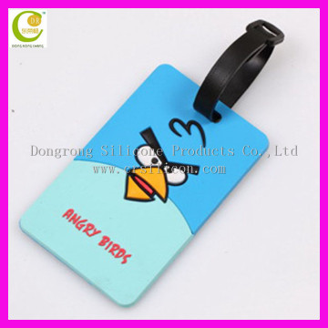 Cartoon rubber silicone luggage tag strap custom 3D soft silicone luggage tag/ rubber bag tag/ pvc luggage tag