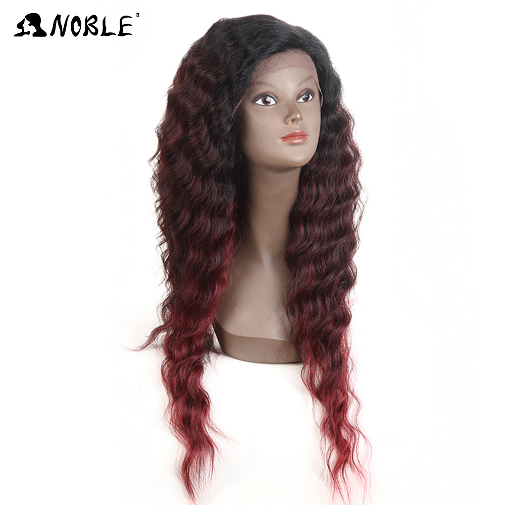 Noble gold synthetic hair high quality deep curly ombre color hair fashion lace front wig