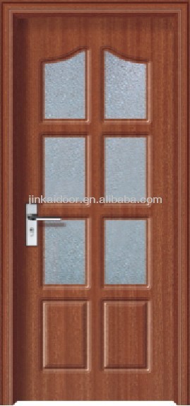 Cheap glass wooden doors design