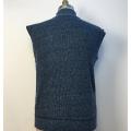 Men's Coarse Knitted Zippered Fleece-lined Waistcoat