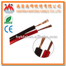 transparent PVC red and black Flat speaker wire/cable
