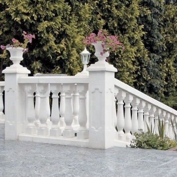 Villas outdoor natural stone baluster design railing limestone baluster