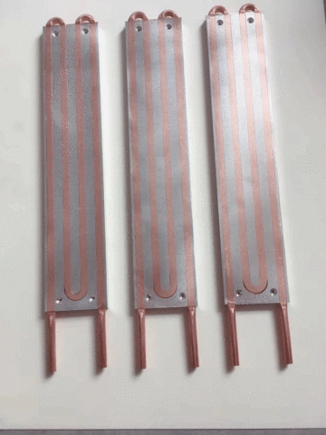 Customized cooling aluminum copper pipe water cooling plate