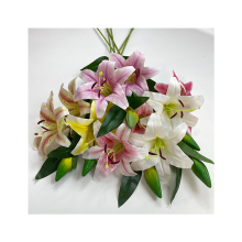 JH Factory Good-Looking Artificial Wedding Lilies - Two Lilies Manual Flowers