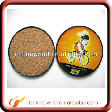 round tin coaster of commodities for home