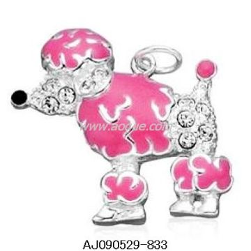 poodle dog charm