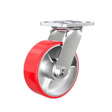 PU Heavy Duty Gummi Caster Roller Wheel Hochlast Hochtemperaturräder Industrielle Drehkosten