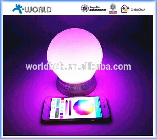 Portable Smart LED Bluetooth Light Speaker+Colorful Lamp for iPhone / Android