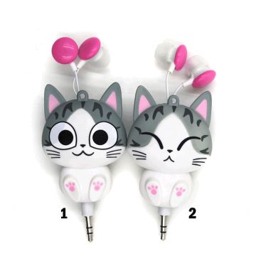 3,5-mm-In-Ear-Kopfhörer mit einziehbarem Kabel für Kinder/Mädchen