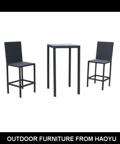 outdoor rattan bar set