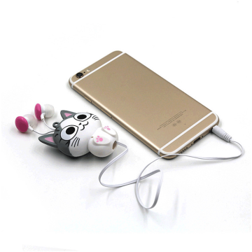 Fones de ouvido intra-auriculares retráteis com fio de 3,5 mm para crianças / meninas