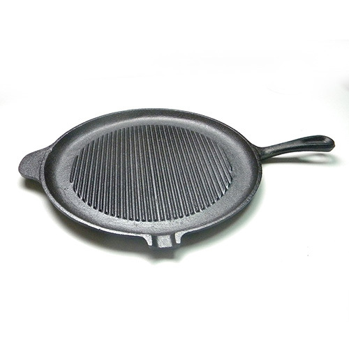 Preseasoned Ronde Cast Iron Grill Pan