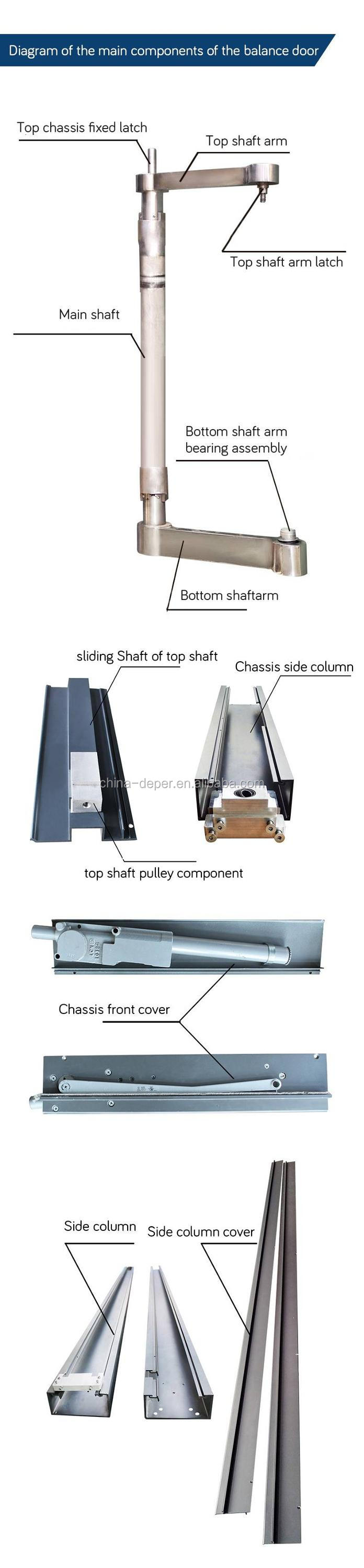 Deper Monumental Aluminum Balanced Doors Heavy Glass Doors Super High Balance Doors