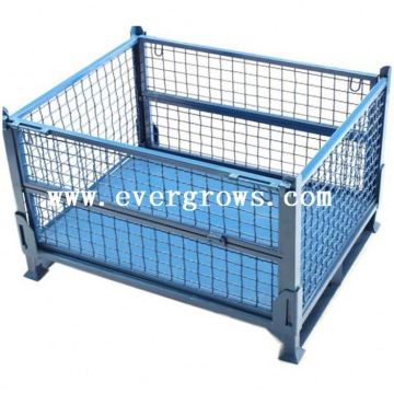 Stackable And Folding Steel Heavy Duty Wire Warehouse Container