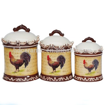 Ceramic Cookie Jar Set,cookie jar set with lid