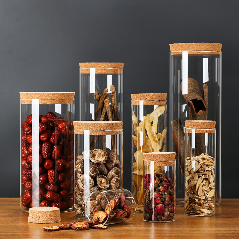 Storage Containers Glass Jar With Cork Lid Jar Glass Food Storage