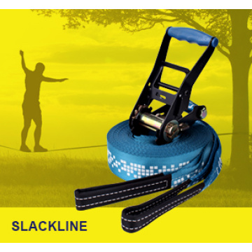 Slackline Slackline dos esportes de 50mm com linha de ajuda