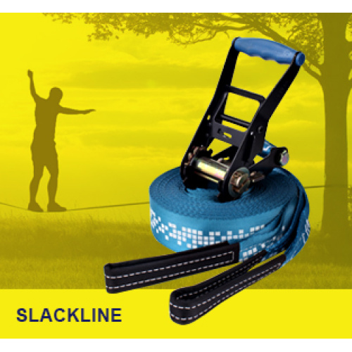 Slackline Slackline dos esportes de 50mm com linha de ajuda