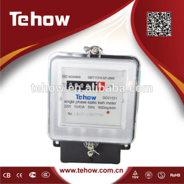 Tehow 220V single phase static kwh meter