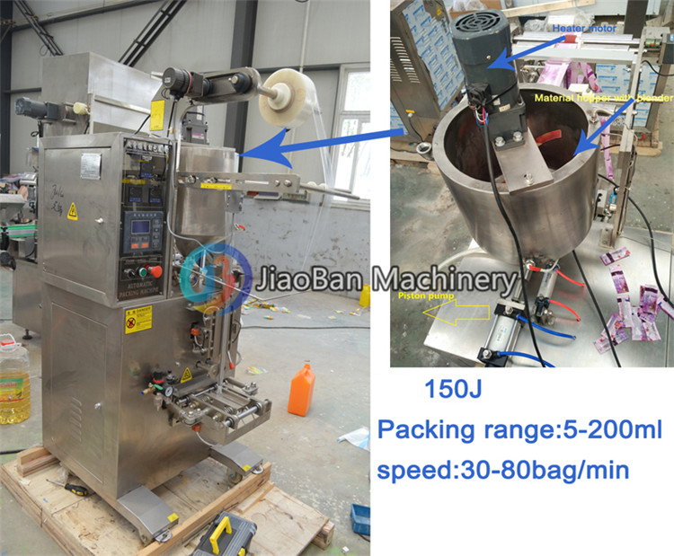 JB-150J Automatic Sauce Honey Juice Olive Oil Jam Butter Chocolate Cream Blister Packing Machine