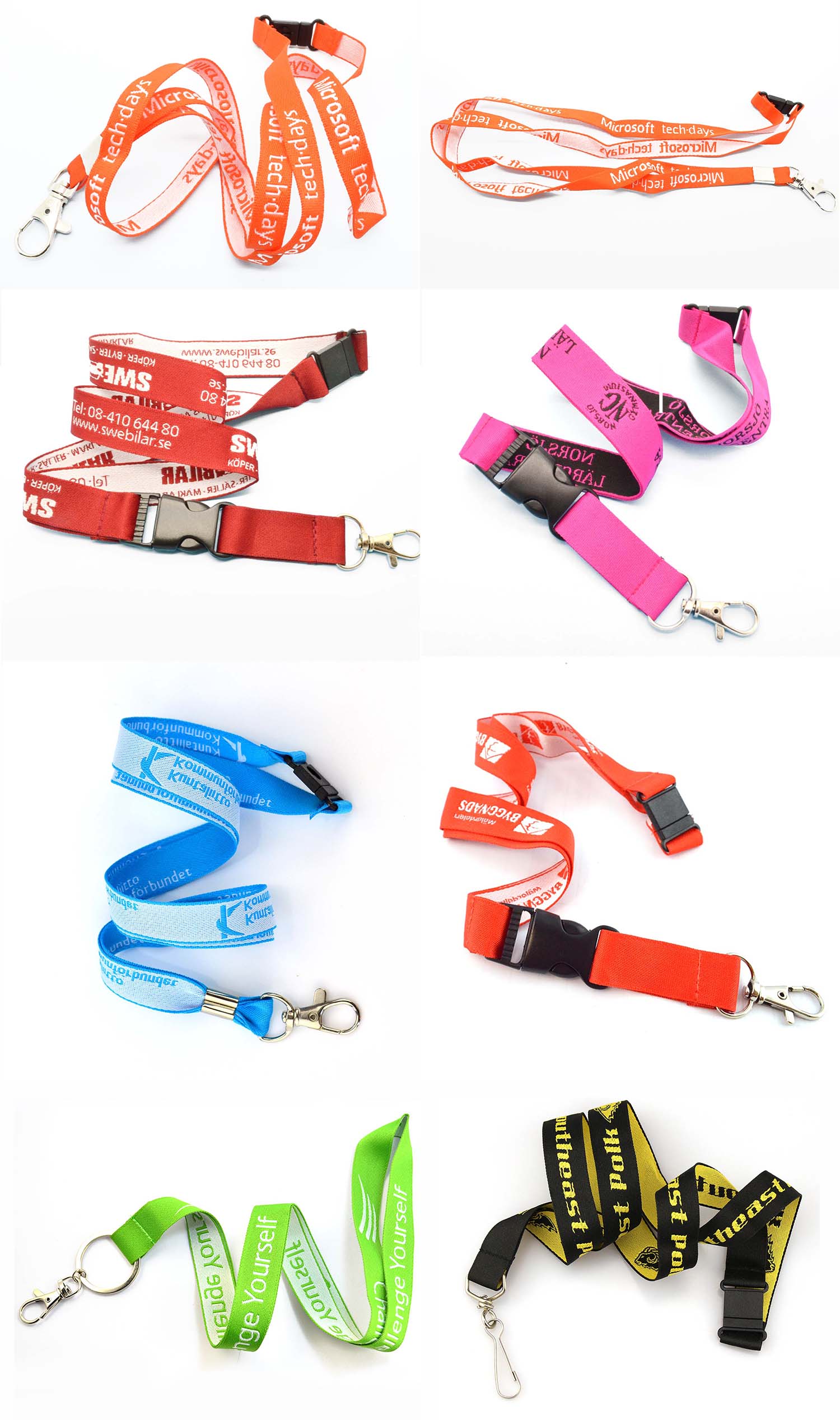 Cheap promotion custom plastic fashion lanyard id card badge holder attachment