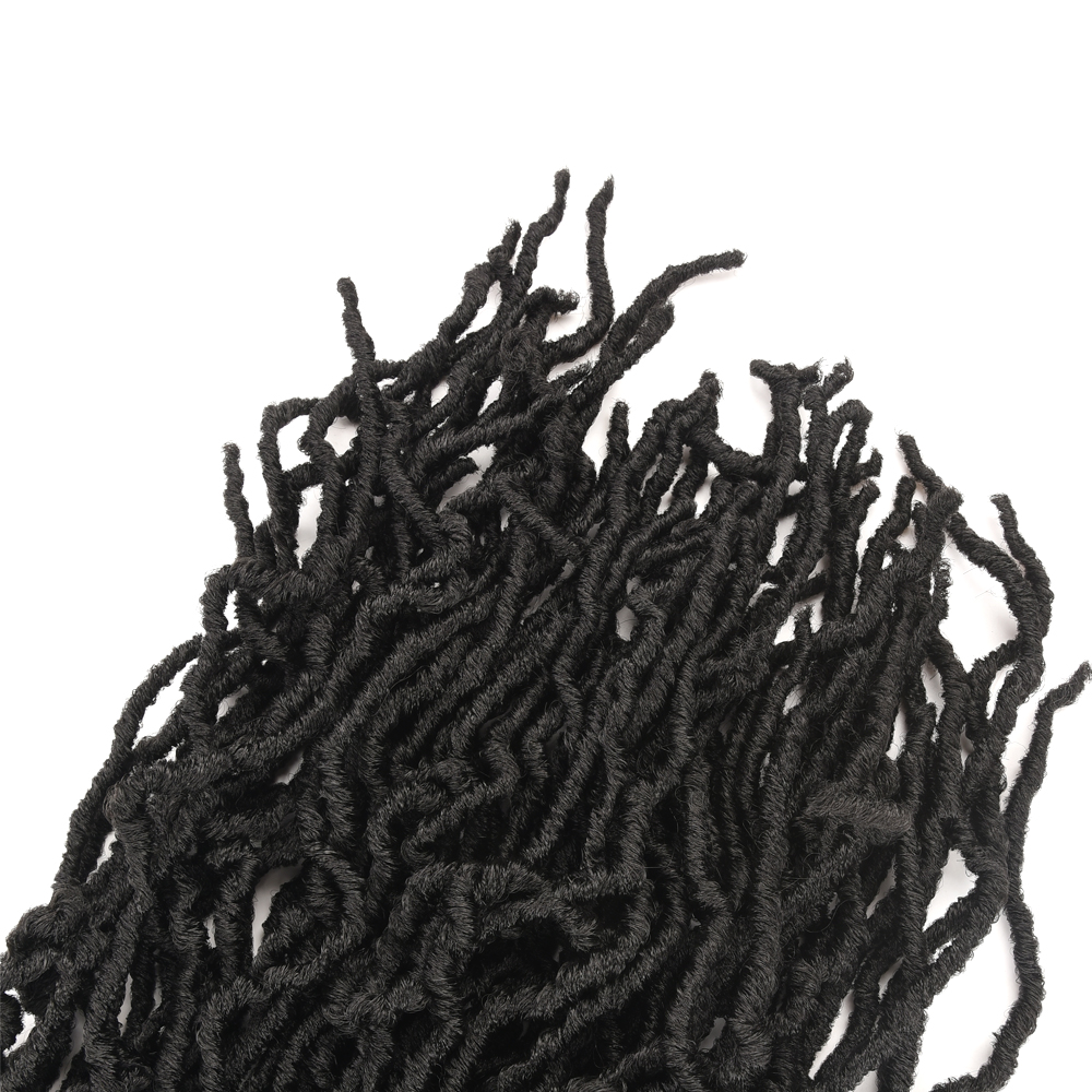 MYZYR 18 24 36inch Nu LocsGoddess Faux Locs Curly Ombre Braiding Hair Soft Braids Synthetic Crochet Braid HairExntension