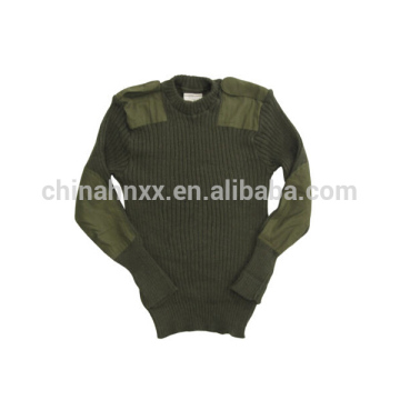 knit pure wool police sweater men