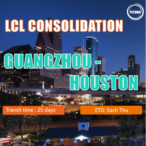 Spedizione LCL da Guangzhou a Houston