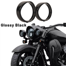 Black 4.5-inch Passing Lamp Visor Trim Ring for Harley-Davidson 1962-Later