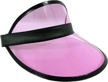 Clear Colored Plastic Sun Visor Tennis Beach Hat