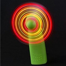 Green Portable Mini Light Up Fans Handheld Fan LED Color Matrix Cooling cool Light-Up Personal Fan w/ Changing Patterns
