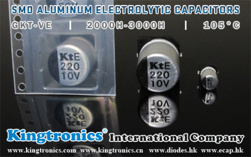 Kt Kingtroncis GKT-VE 105°C 2000H-3000H Long Life SMD Aluminum Electrolytic Capacitors