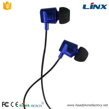 Cheap promotion stereo wired in ear metal earphone