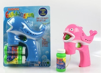 4 led dolphin Flashing Bubble Gun with music