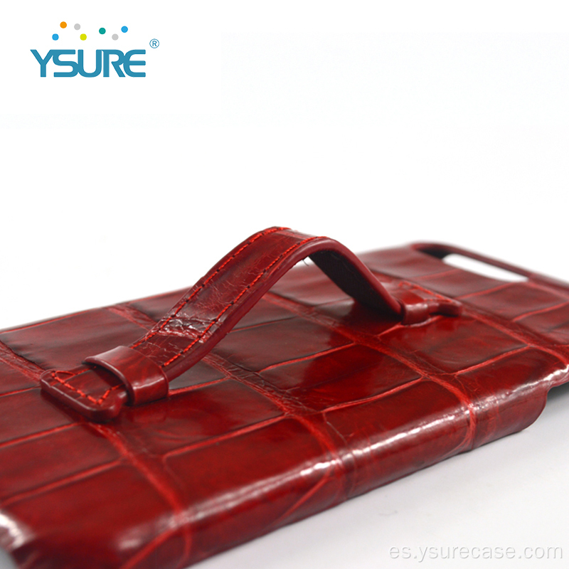 Caja de teléfono móvil premium de cuero hecho de cuero