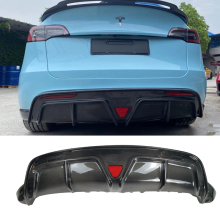 CM-Style Carbon Fiber Rear Diffuser with Light for Tesla Model Y
