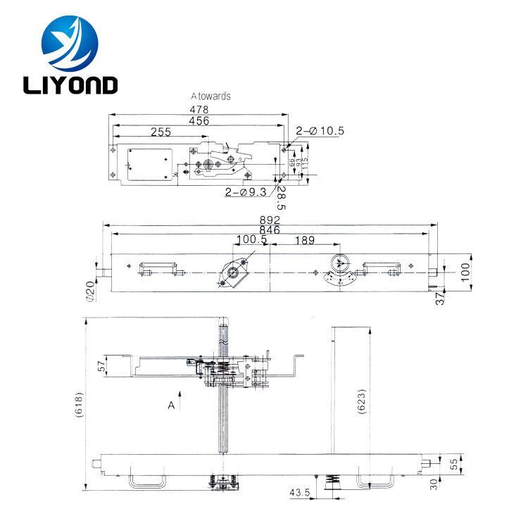 Electric supplier TJ-3-1200 Feed Mechanism for 1200mm switchgear vcb