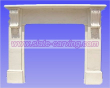 simple fireplace,stone carving