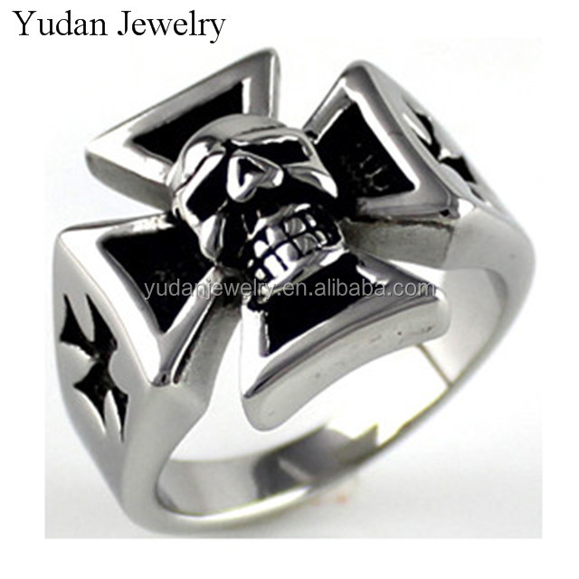 China Manufacturer Custom Stainless Steel skull ring for man