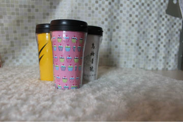 2014 double wall plastic starbucks mug& double wall plastic mug