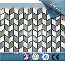 Rectangular mosaic metal tile