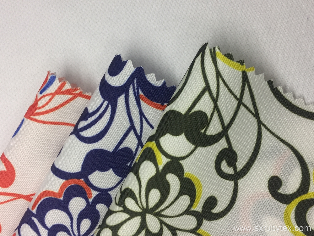 Polyester Spandex Twill Print Fabric